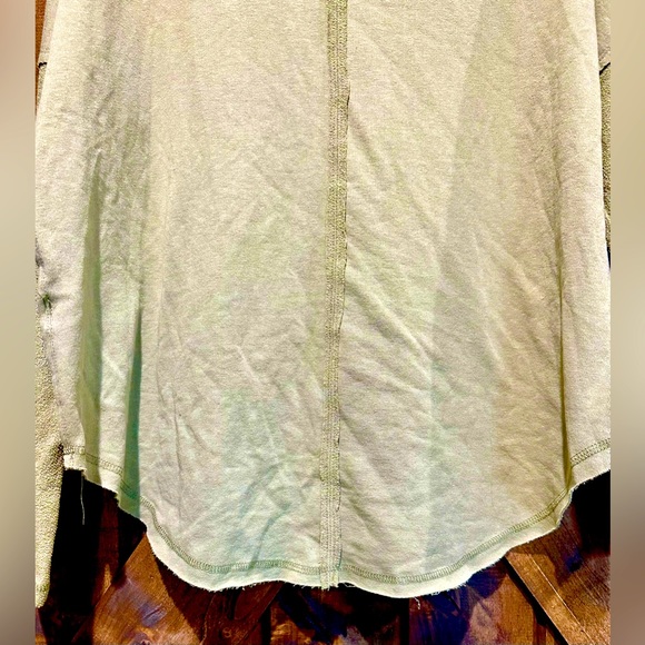 EUC La Miel Olive Green Long Sleeve Jersey Top Sz L - Picture 9 of 13